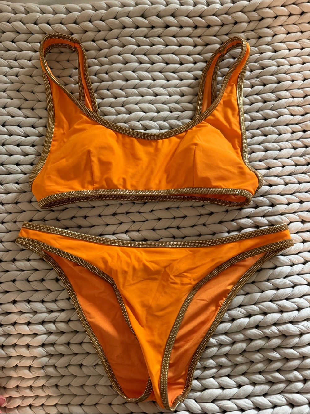 Aerie Bikini with Gold Trim